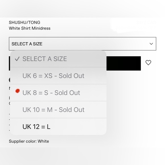 SHUSHU/TONG, Women's White Shirt Minidress - White. Size: S (US). NWT - Picture 14 of 14